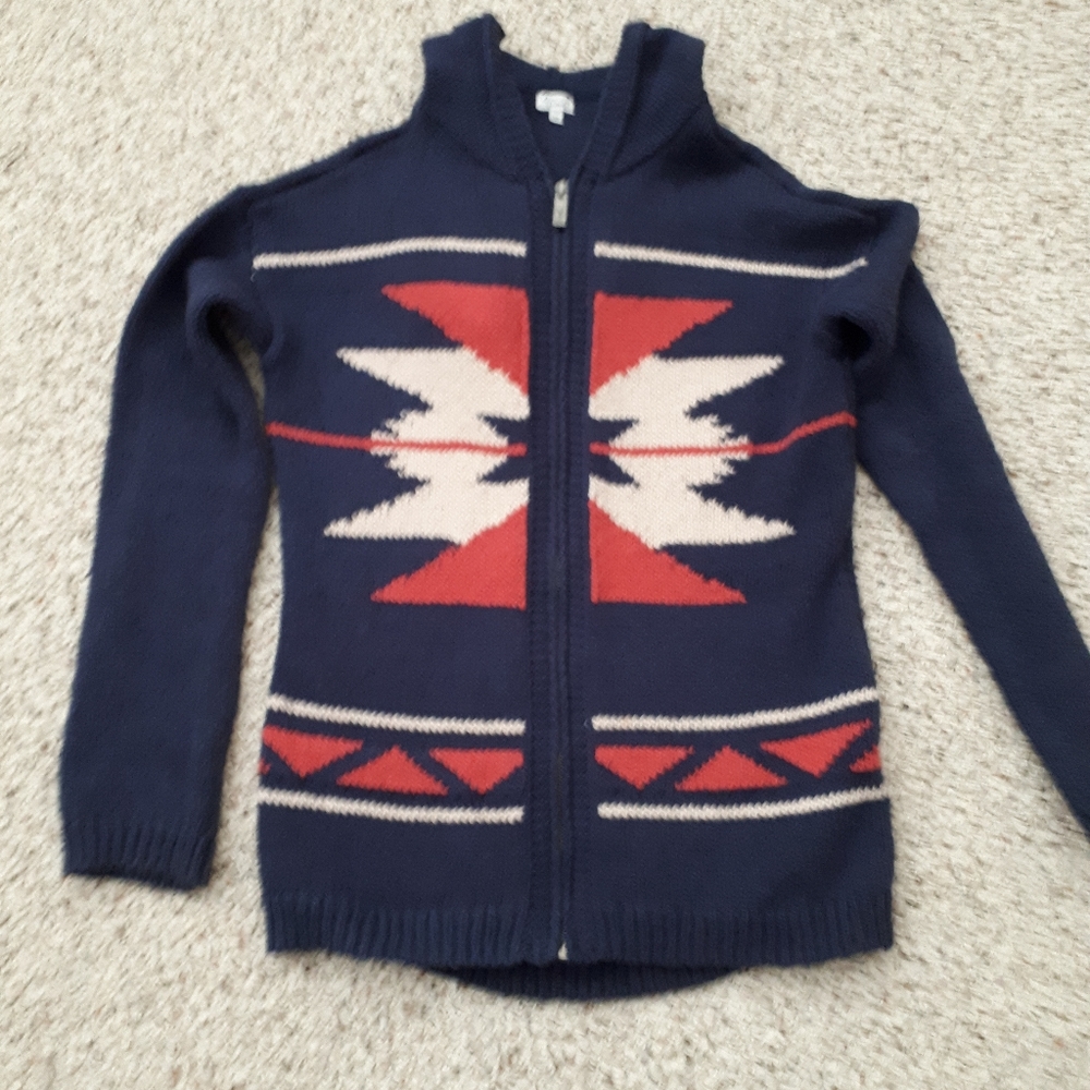 Zip up Aztec sweater